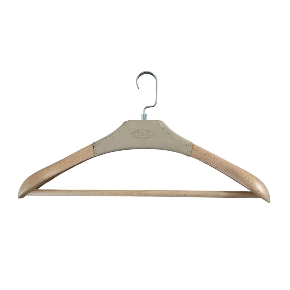 Tod's Tan Leather Garment Hanger